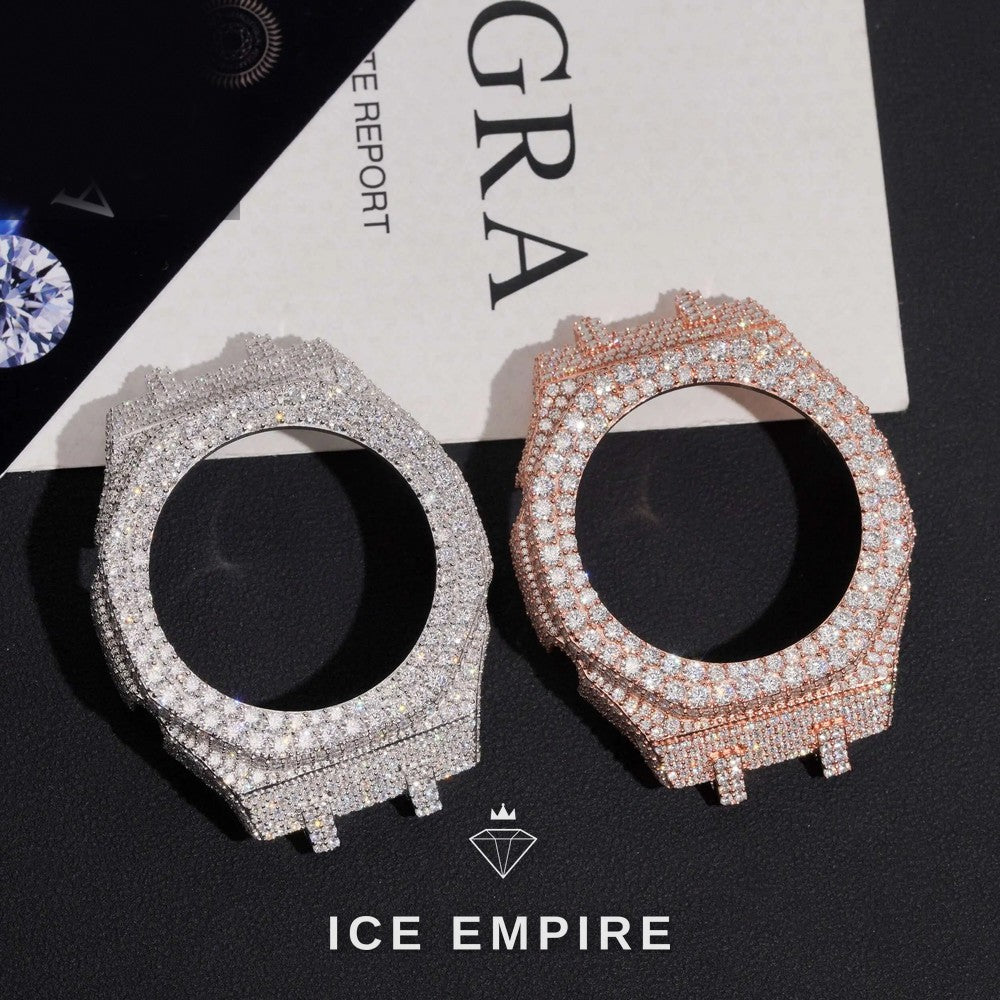 Iced Out Gold Plated Moissanite Watch
