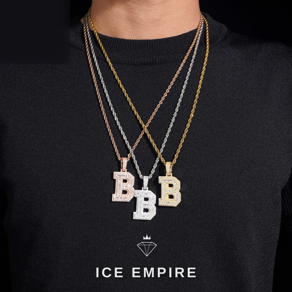 Iced Out Rose Gold Plated Moissanite Pendant