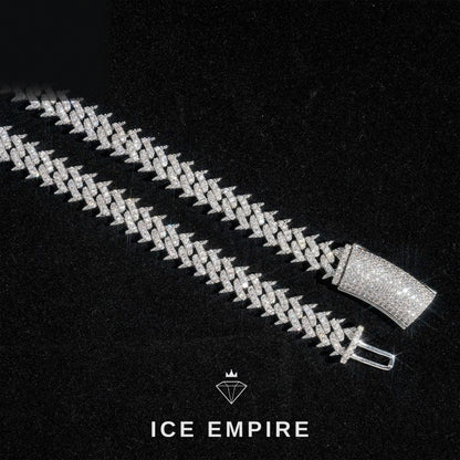 Iced Out Rose Gold Plated Moissanite Cuban Chain