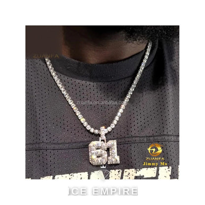 Iced Out Rose Gold Moissanite Pendant