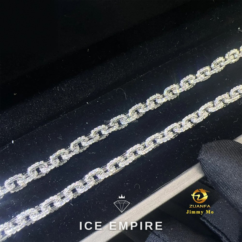 Iced Out Gold Plated Moissanite Cuban Chain