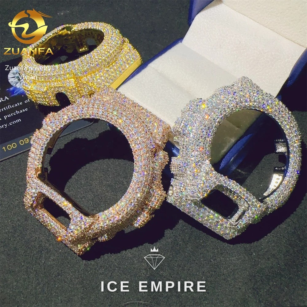Iced Out 925 Silver Moissanite Watch