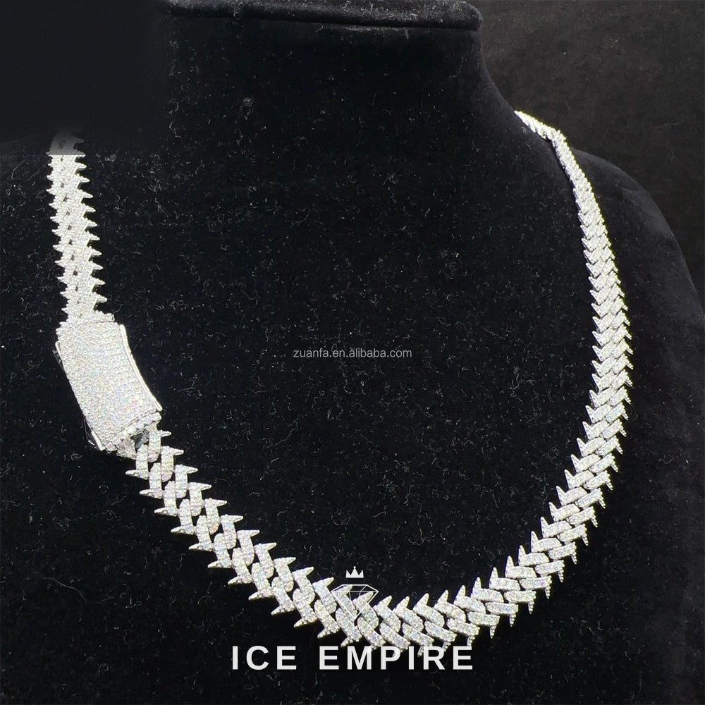 Iced Out Rose Gold Plated Moissanite Cuban Chain