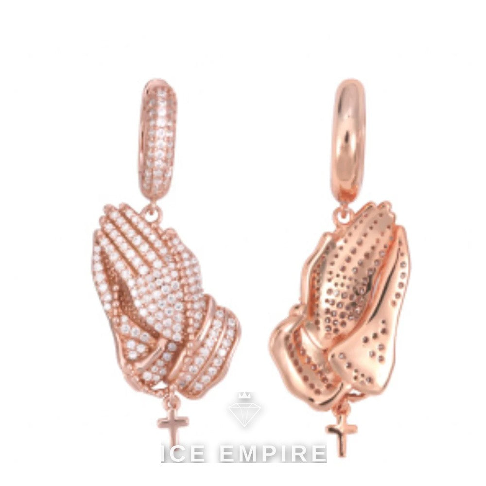 Iced Out 925 Silver Moissanite Stud Earrings