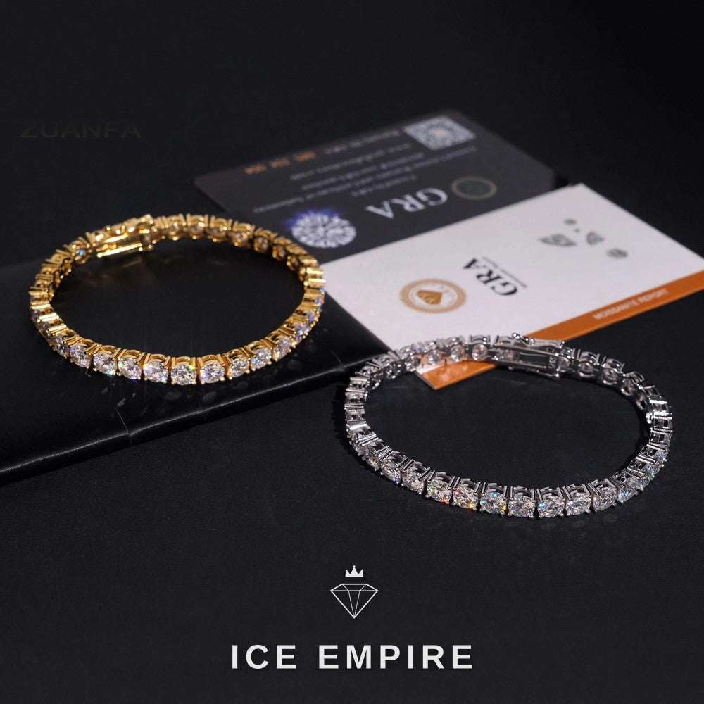 Iced Out Rose Gold Plated Moissanite Cuban Chain
