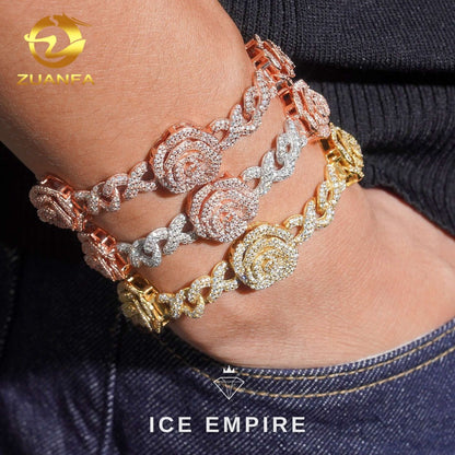 Iced Out 925 Silver Moissanite Cuban Chain