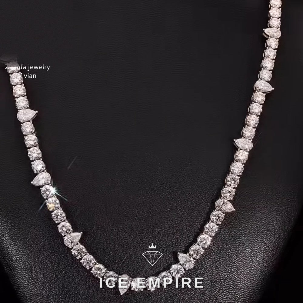 Iced Out Rose Gold Plated Moissanite Cuban Chain