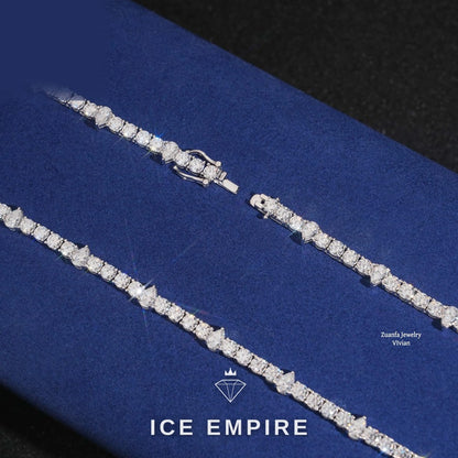 Iced Out Rose Gold Plated Moissanite Cuban Chain