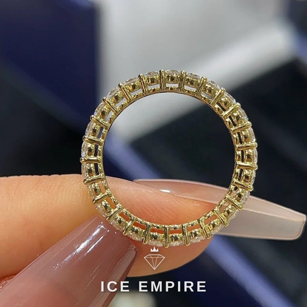 Iced Out 18K Gold Lab Grown Diamond Ring