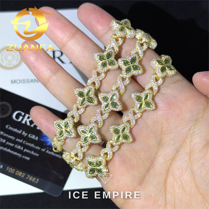 Iced Out 925 Silver Moissanite Bracelet