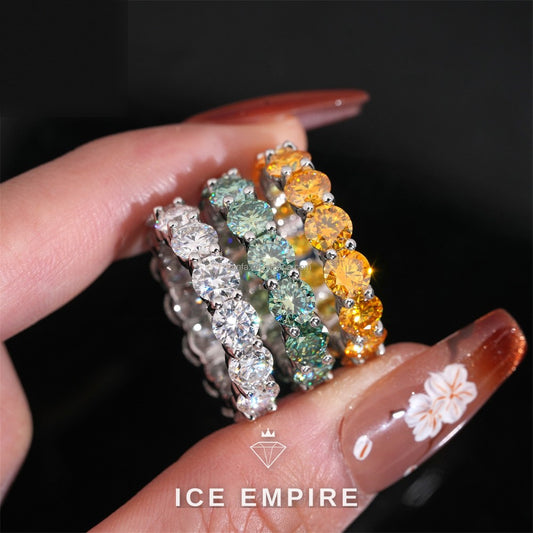 Iced Out 925 Silver Moissanite Ring
