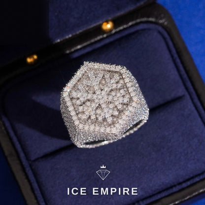Iced Out 925 Silver Moissanite Ring