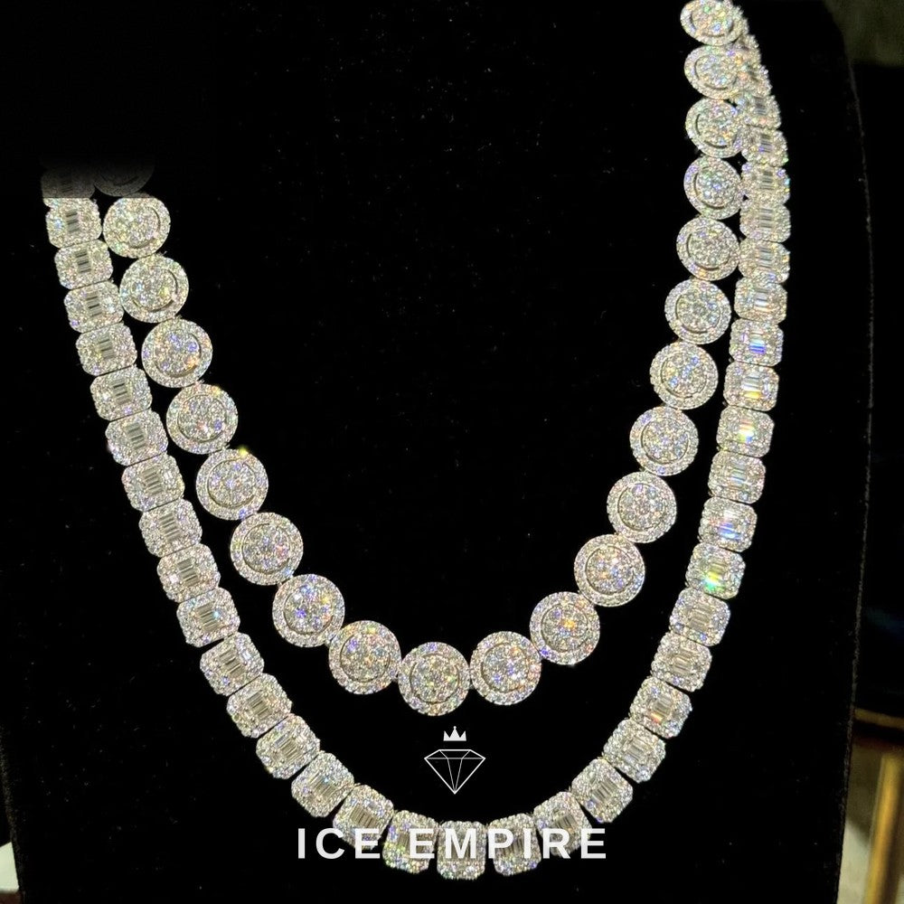 Iced Out Rose Gold Plated Moissanite Cuban Chain