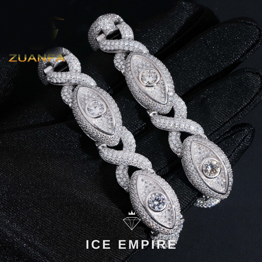 Iced Out Rose Gold Plated Moissanite Cuban Chain