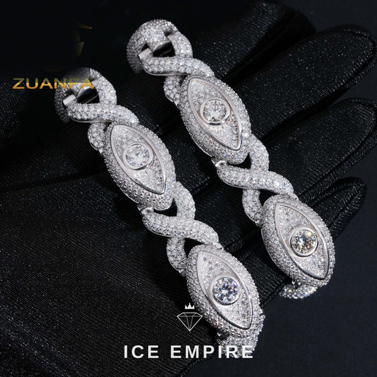 Iced Out Rose Gold Plated Moissanite Cuban Chain