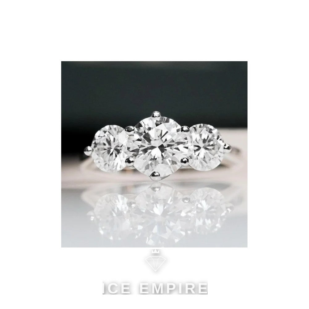 Iced Out Cluster 18K Gold Moissanite Wedding Band