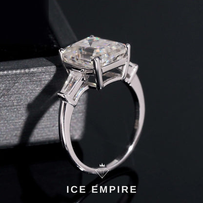Iced Out 18K Gold Moissanite Wedding Band