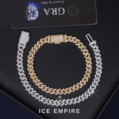 Iced Out Rose Gold Plated Moissanite Cuban Chain