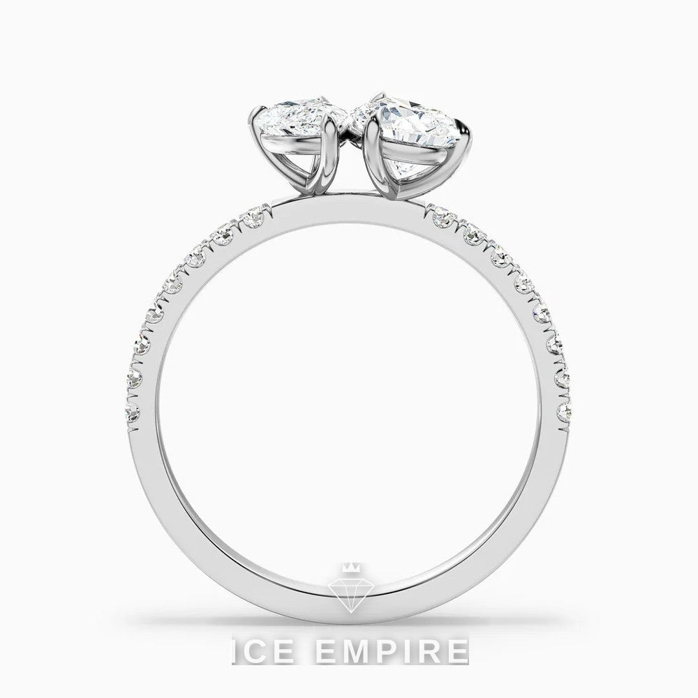 Iced Out Gold Plated Lab Grown Diamond Engagement Ring