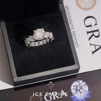 Iced Out 925 Silver Moissanite Ring