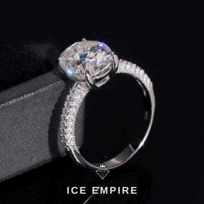 Iced Out Gold Plated Moissanite Wedding Band