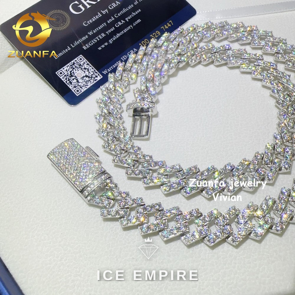 Iced Out Rose Gold Plated Moissanite Cuban Chain