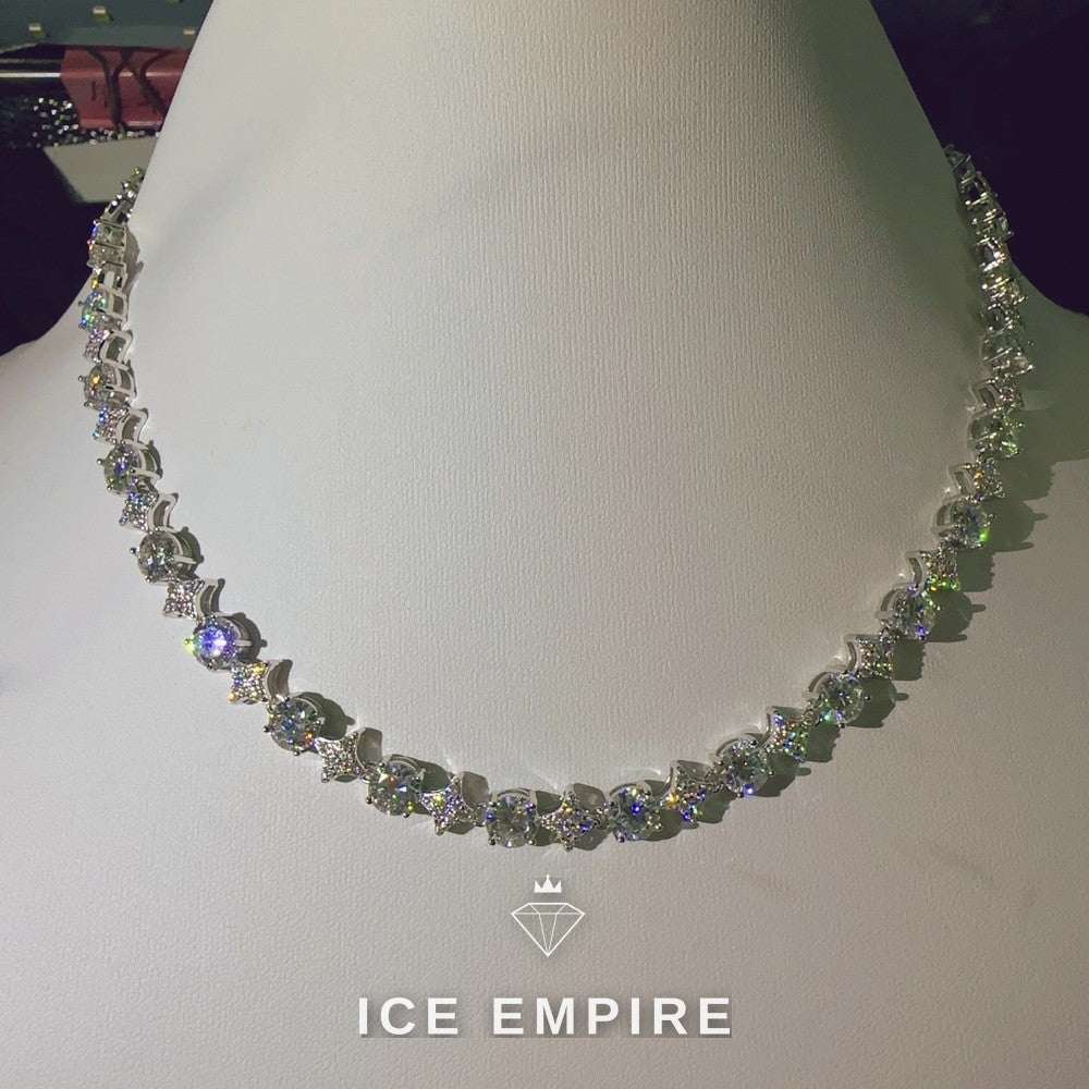 Iced Out Rose Gold Plated Moissanite Cuban Chain