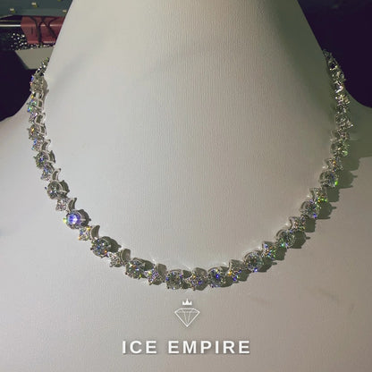 Iced Out Rose Gold Plated Moissanite Cuban Chain