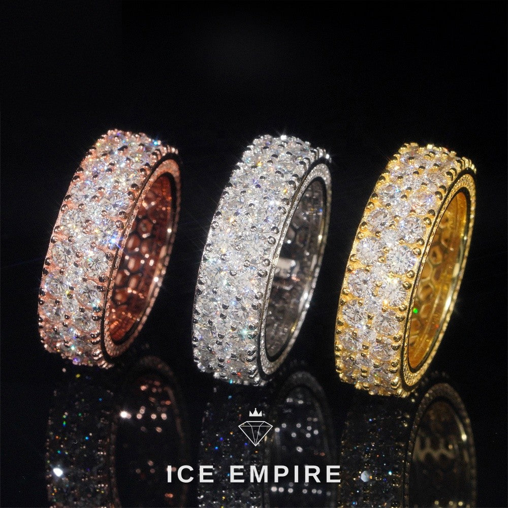 Iced Out Gold Plated Moissanite Ring
