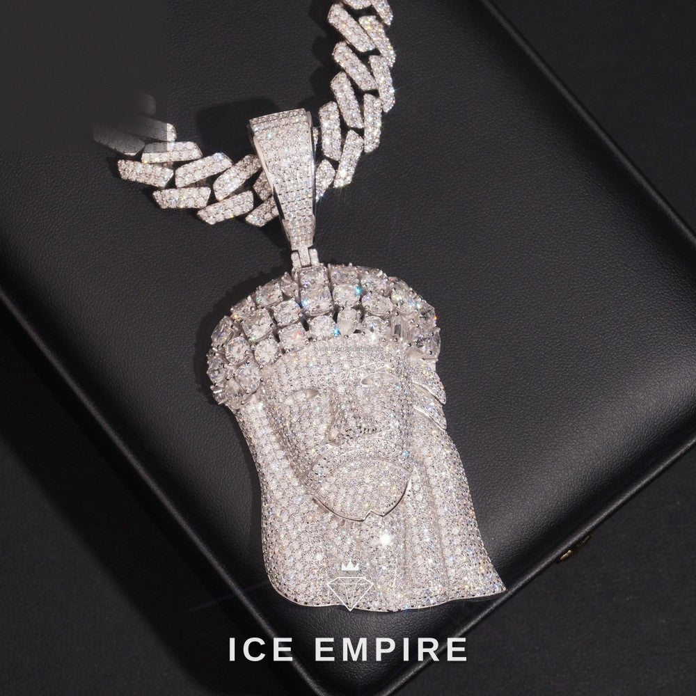 Iced Out Rose Gold Plated Moissanite Pendant