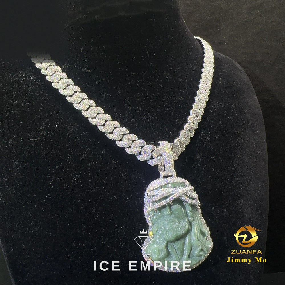 Iced Out 925 Silver Moissanite Pendant