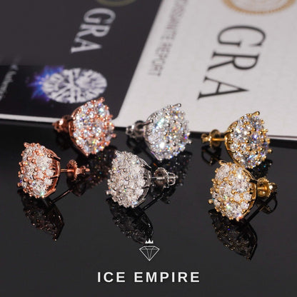 Iced Out 925 Silver Moissanite Earrings