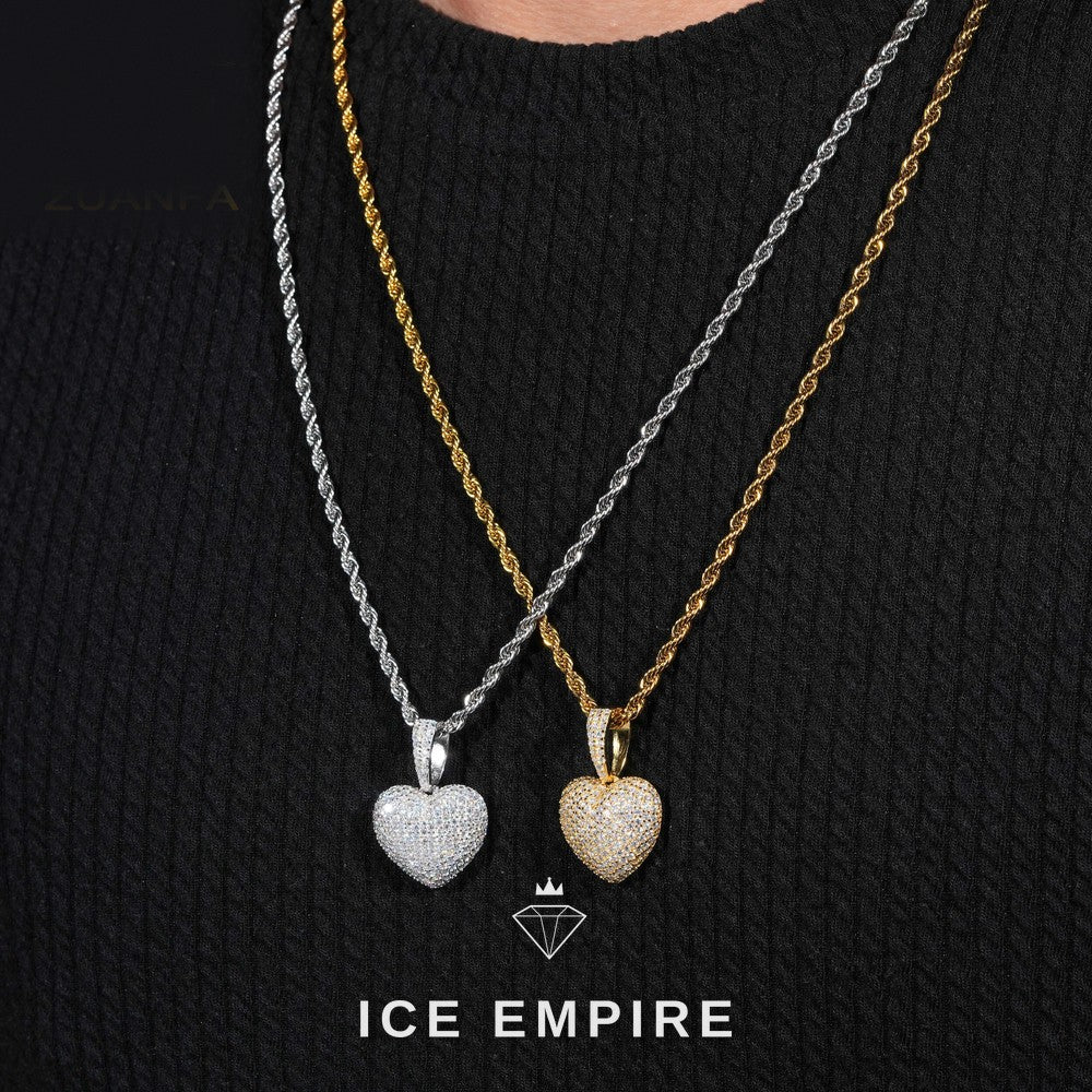 Iced Out Cross Gold Plated Moissanite Pendant