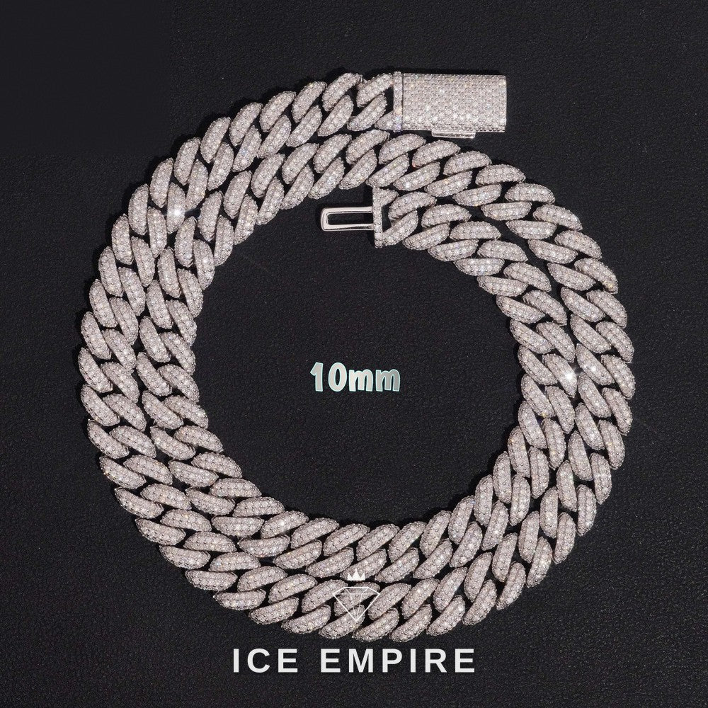 Iced Out Rose Gold Plated Moissanite Cuban Chain