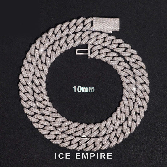 Iced Out Rose Gold Plated Moissanite Cuban Chain