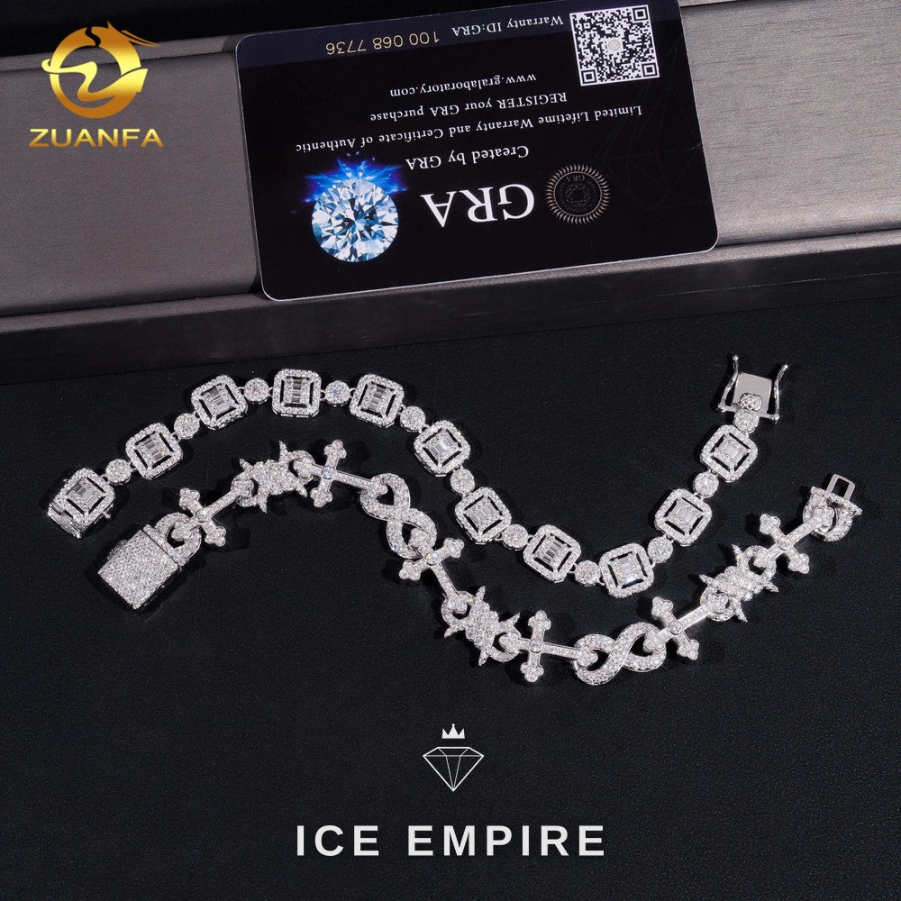 Iced Out Gold Plated Moissanite Cuban Chain