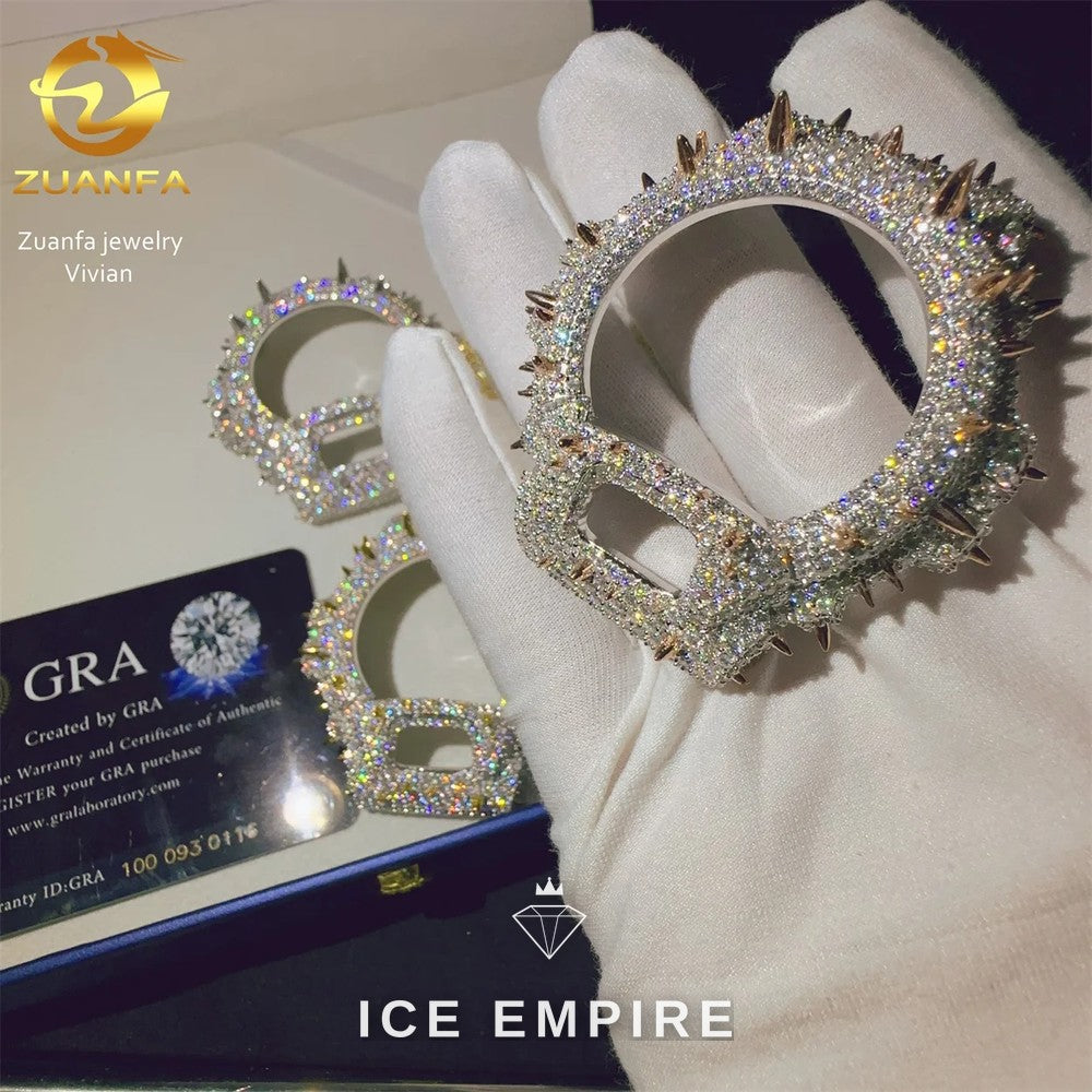 Iced Out 925 Silver Moissanite Watch