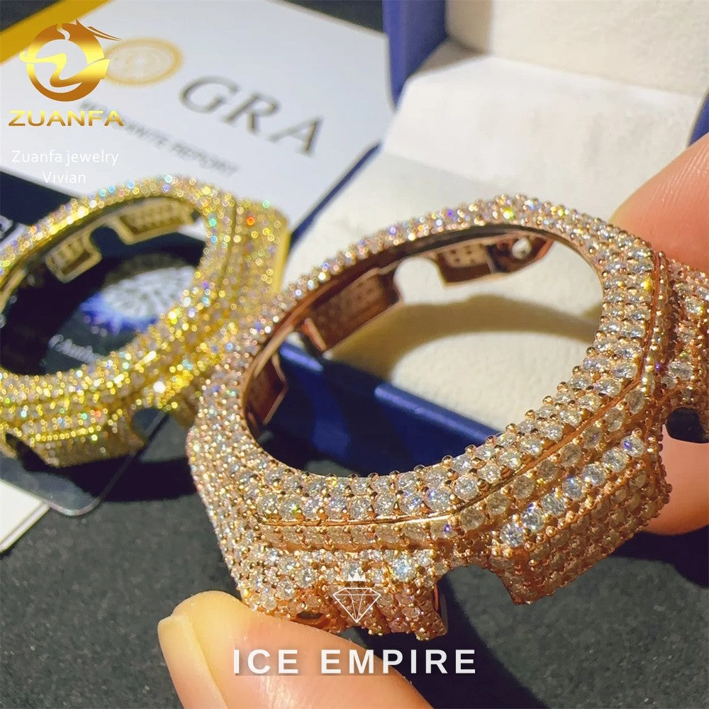 Iced Out 925 Silver Moissanite Watch