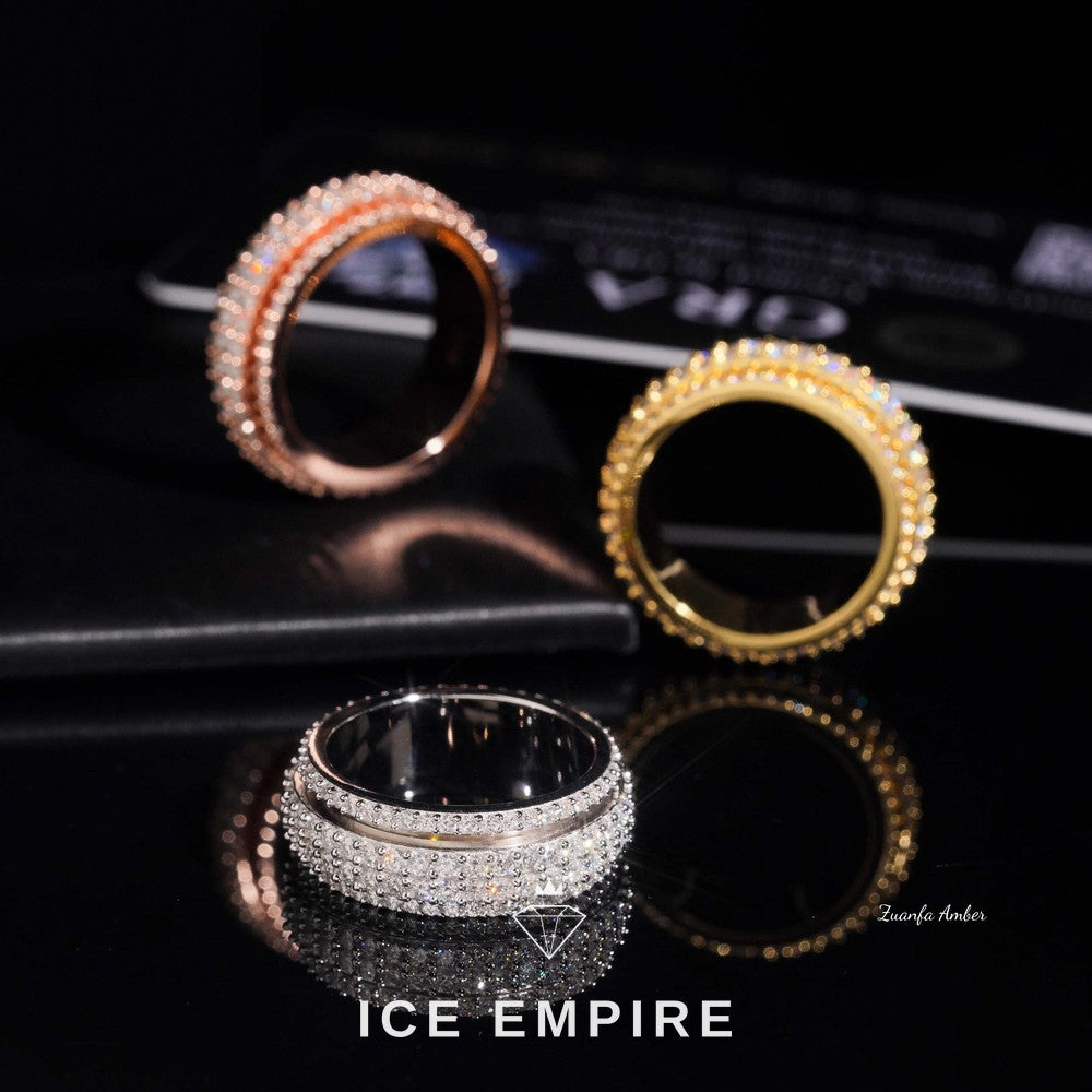 Iced Out Rose Gold Lab Grown Diamond Ring