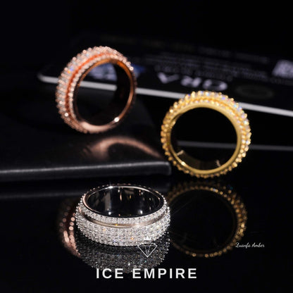 Iced Out Rose Gold Lab Grown Diamond Ring