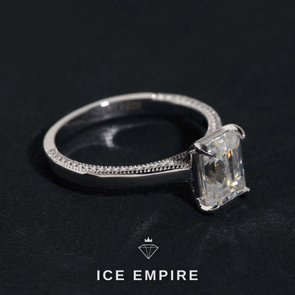 Iced Out 925 Silver Moissanite Wedding Band