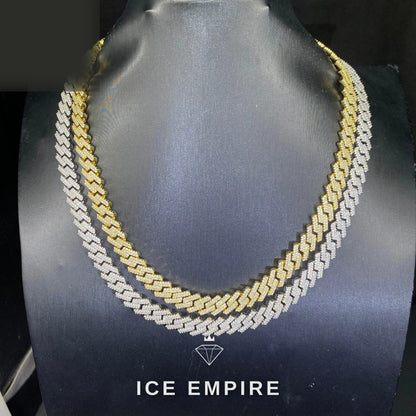 Iced Out Rose Gold Moissanite Cuban Chain