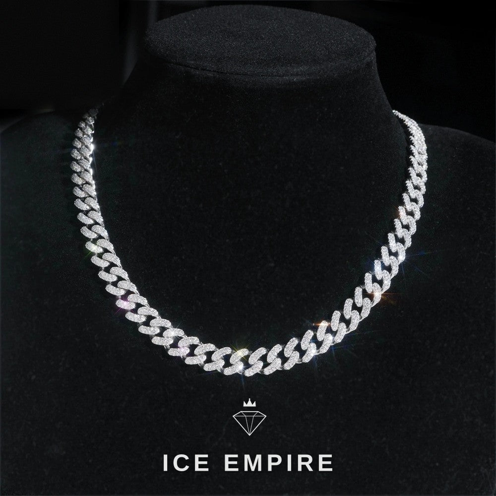 Iced Out Rose Gold Plated Moissanite Cuban Chain