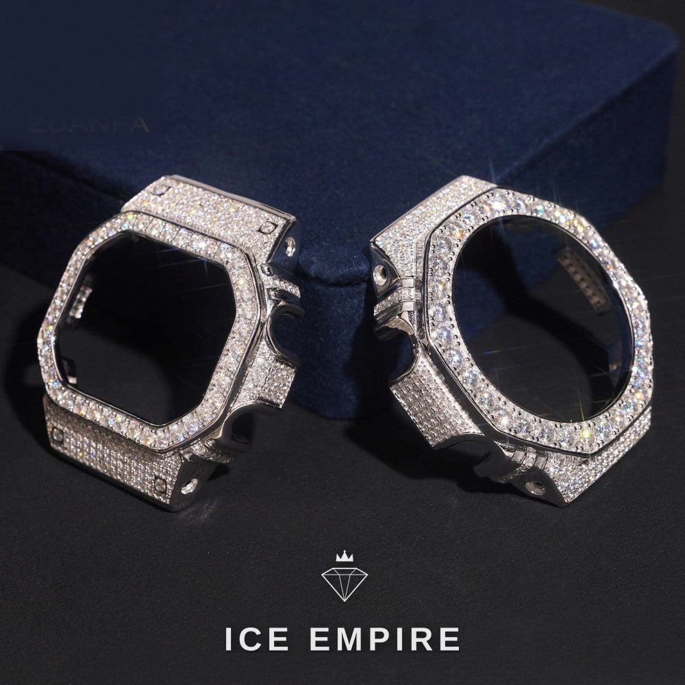 Iced Out 925 Silver Moissanite Watch