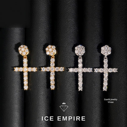 Iced Out 925 Silver Moissanite Earrings