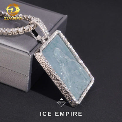 Iced Out Rose Gold Plated Moissanite Pendant
