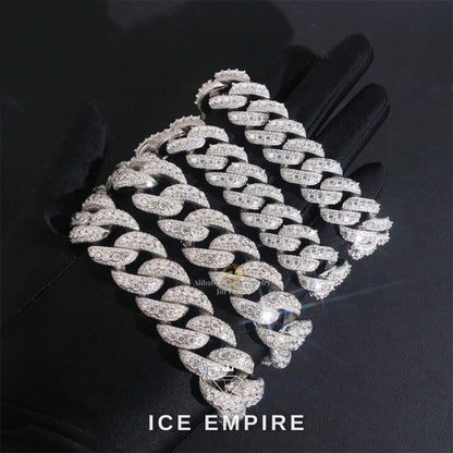 Iced Out Rose Gold Plated Moissanite Cuban Chain