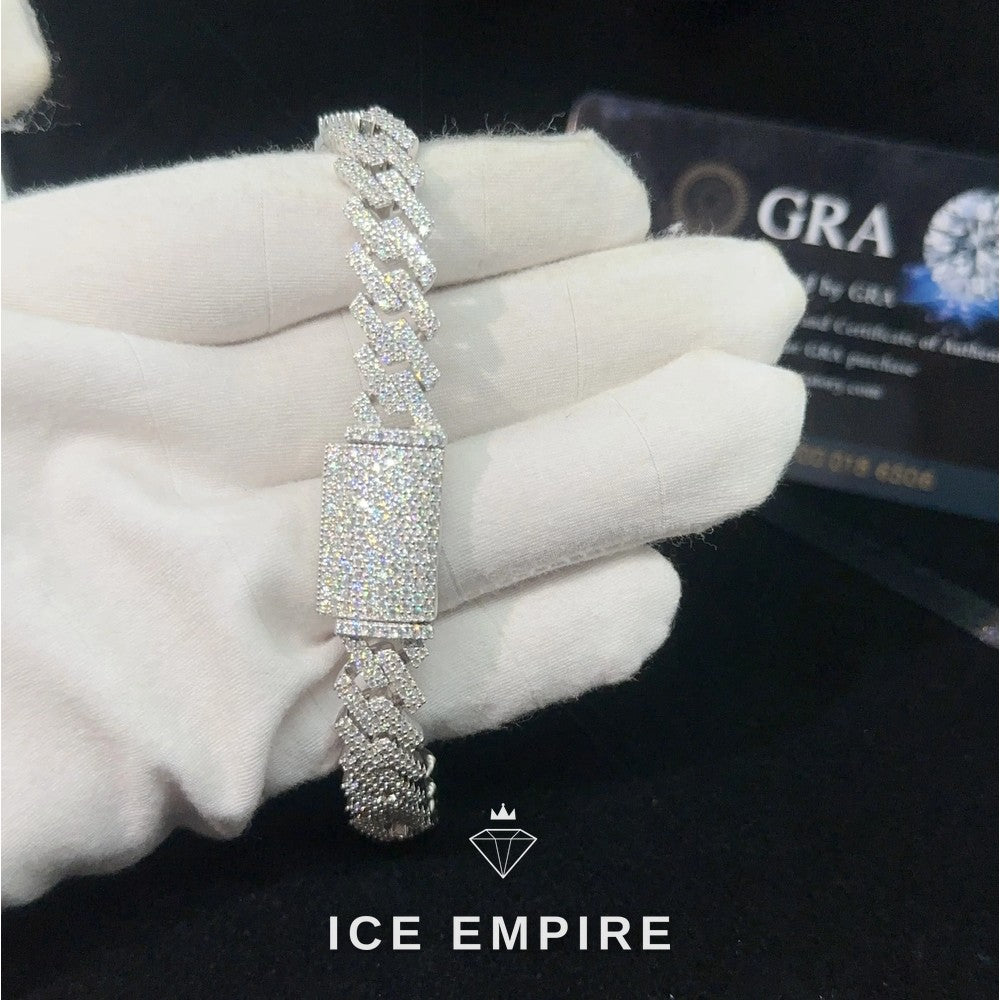 Iced Out Rose Gold Plated Moissanite Cuban Chain
