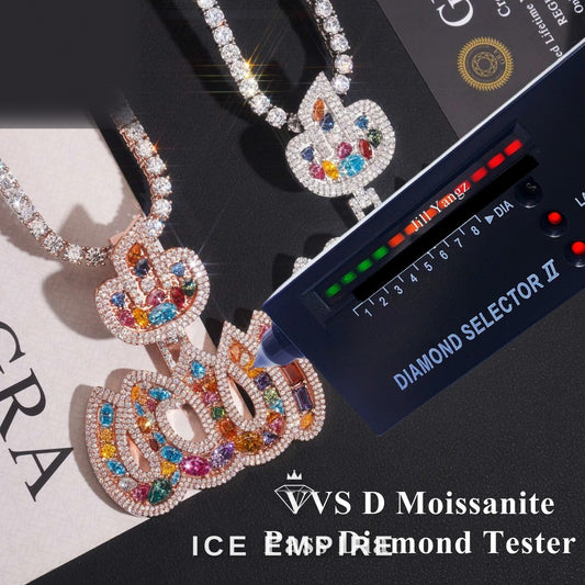 Iced Out 925 Silver Moissanite Pendant