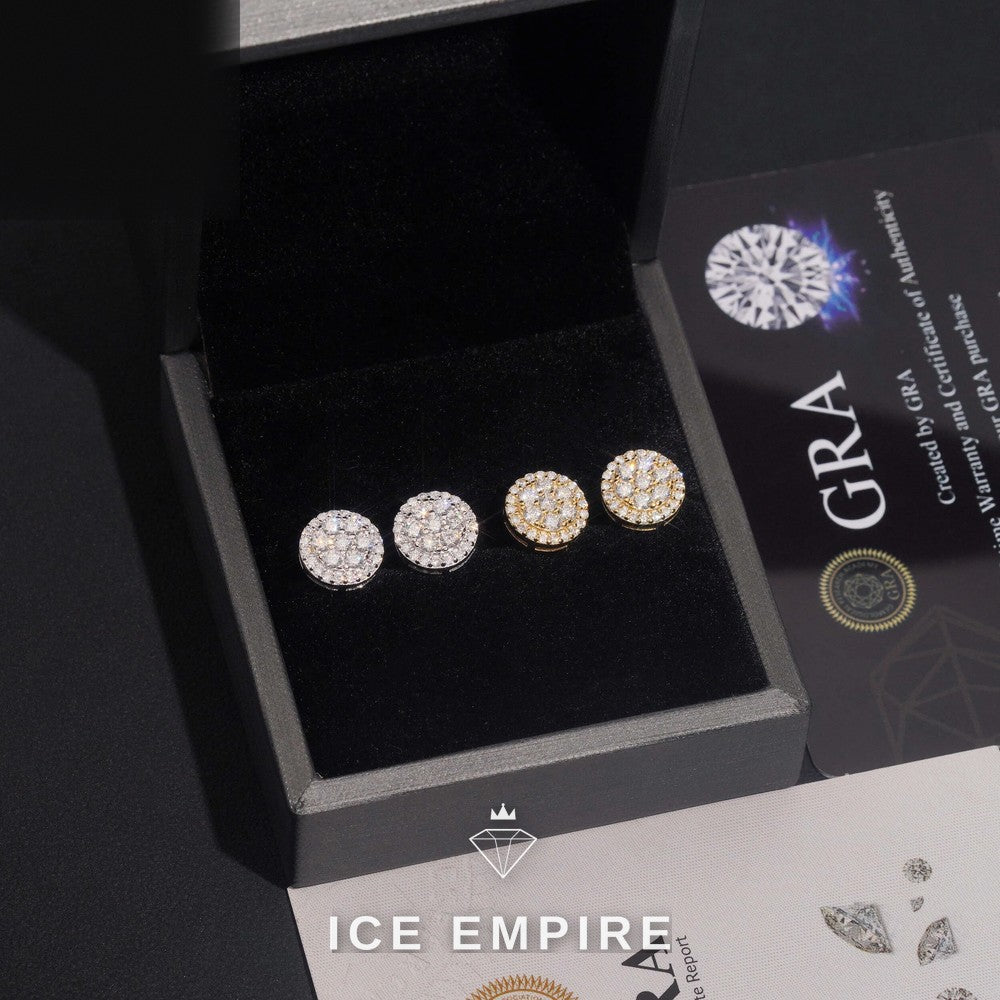 Iced Out Cluster 925 Silver Moissanite Earrings